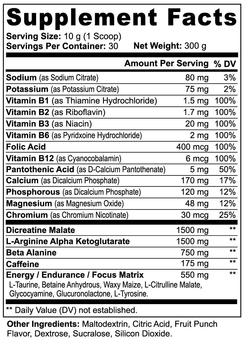 Genesis I Pre-workout Powder (Fruit Punch)